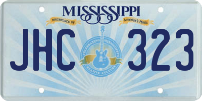 MS license plate JHC323