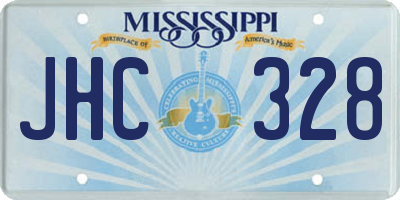 MS license plate JHC328