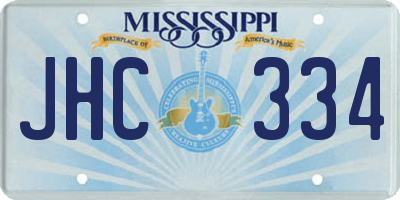 MS license plate JHC334