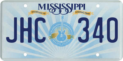MS license plate JHC340