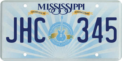 MS license plate JHC345