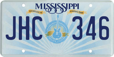 MS license plate JHC346