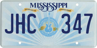 MS license plate JHC347