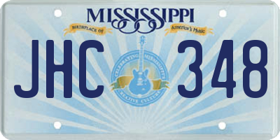 MS license plate JHC348
