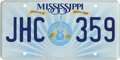 MS license plate JHC359