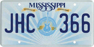 MS license plate JHC366