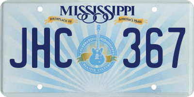 MS license plate JHC367