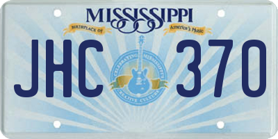 MS license plate JHC370
