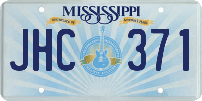 MS license plate JHC371