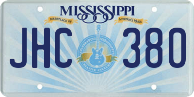 MS license plate JHC380
