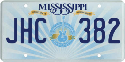 MS license plate JHC382
