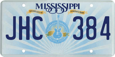 MS license plate JHC384
