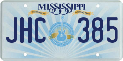 MS license plate JHC385