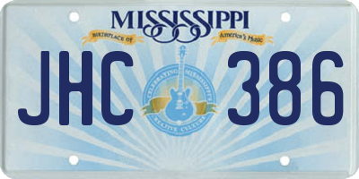 MS license plate JHC386