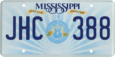 MS license plate JHC388