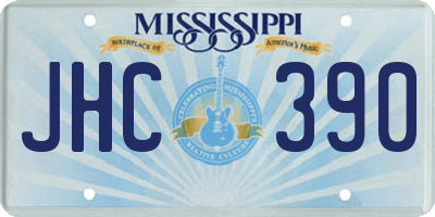MS license plate JHC390