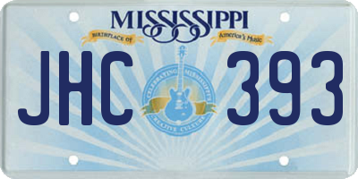 MS license plate JHC393
