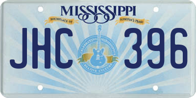 MS license plate JHC396