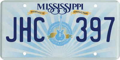 MS license plate JHC397