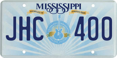 MS license plate JHC400