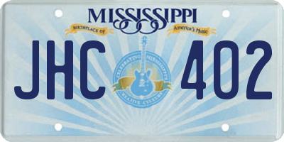 MS license plate JHC402