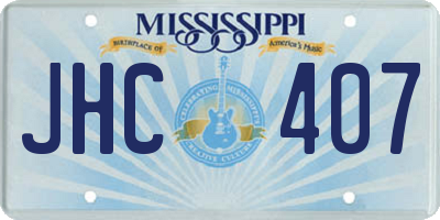 MS license plate JHC407