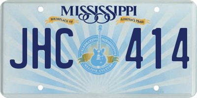 MS license plate JHC414