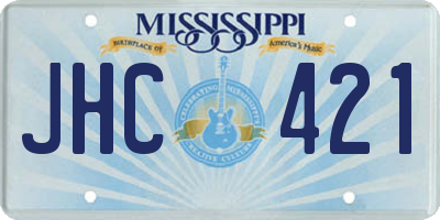 MS license plate JHC421