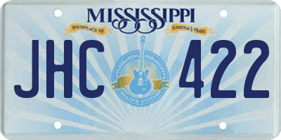 MS license plate JHC422