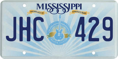 MS license plate JHC429