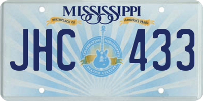 MS license plate JHC433