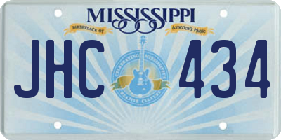 MS license plate JHC434
