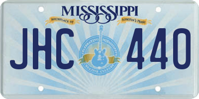 MS license plate JHC440