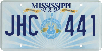 MS license plate JHC441