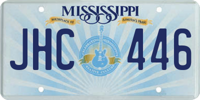 MS license plate JHC446