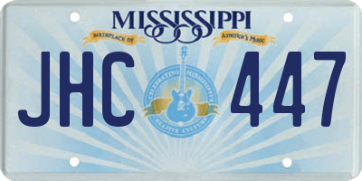 MS license plate JHC447