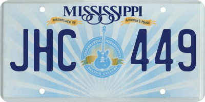 MS license plate JHC449