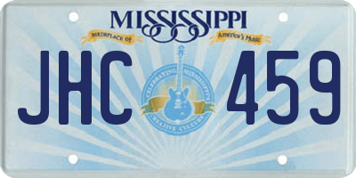 MS license plate JHC459