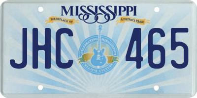 MS license plate JHC465