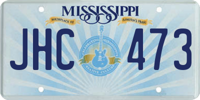 MS license plate JHC473