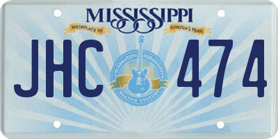 MS license plate JHC474