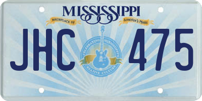 MS license plate JHC475