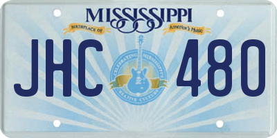 MS license plate JHC480