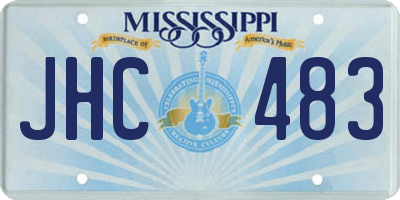 MS license plate JHC483