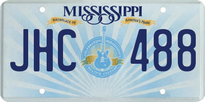 MS license plate JHC488