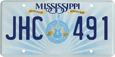 MS license plate JHC491