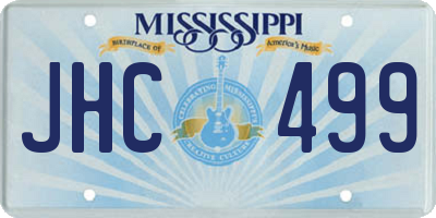 MS license plate JHC499