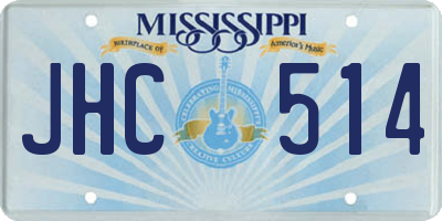 MS license plate JHC514