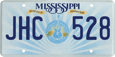 MS license plate JHC528