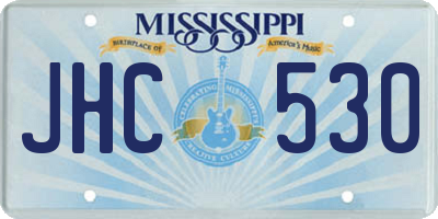 MS license plate JHC530